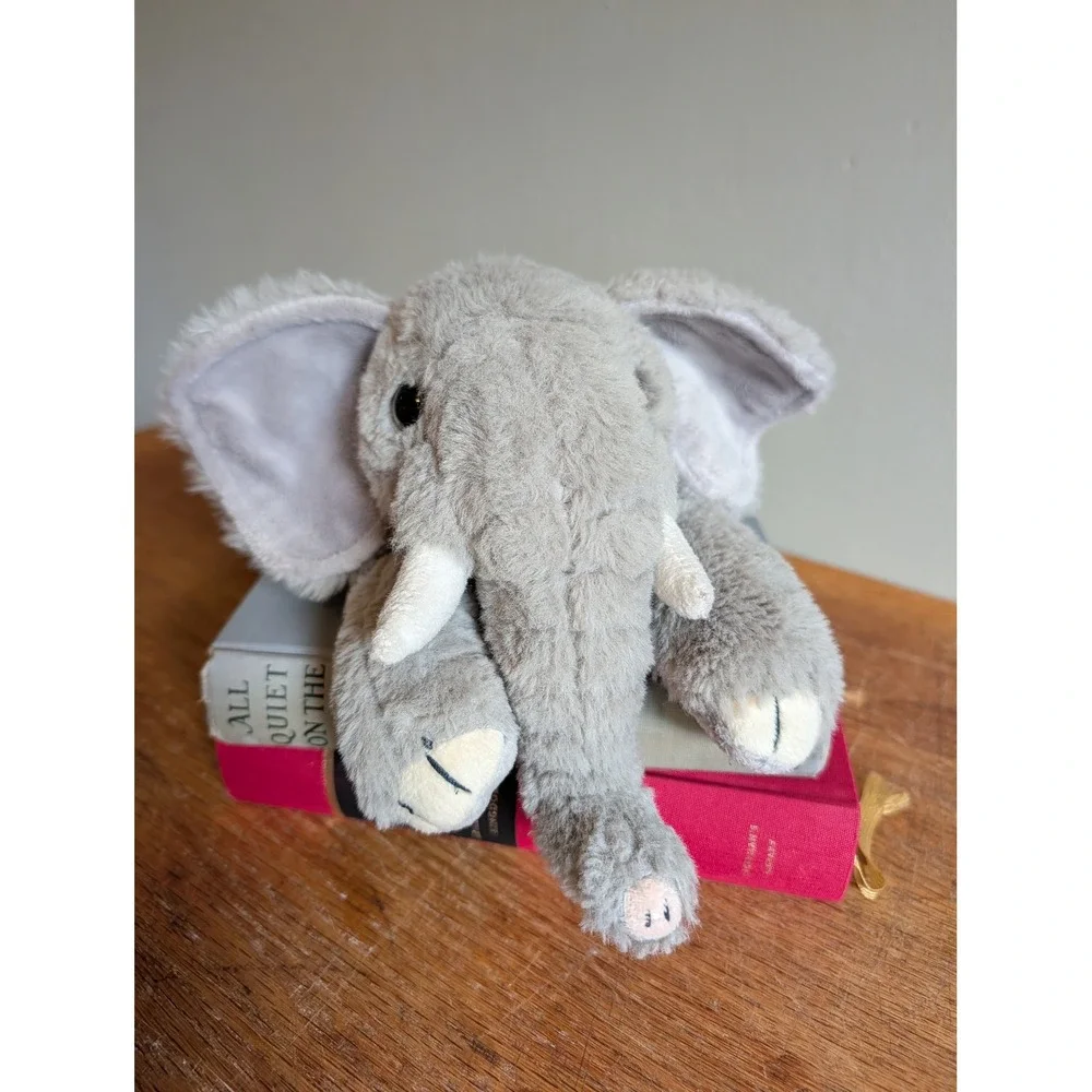 FAO Schwarz Plush Elephant Gray Floppy Stuffed Animal 2020 15 inch